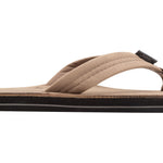 Side profile of the Rainbow® Luxury Leather Single Layer Arch Support men's sandal showing the premium leather strap, contoured footbed, and classic single-layer construction.