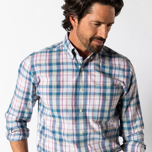 Cotton Slub Sport Shirt | Owens Plaid