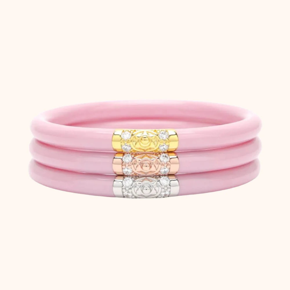 Pink Three Kings All Weather Bangles | Set Of 3 | BuDhaGirl