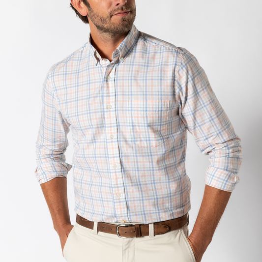 Cotton Twill Sport Shirt | Winston Plaid