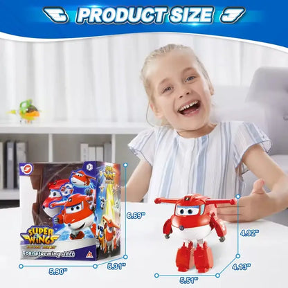 Super Wings 5" Transforming Toys | Jett Airplane