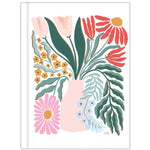 LANG Flower Market Luxe Journal by Laura Marshall featuring colorful folk-art floral artwork, 192 lined pages, and decorative printed page edges.
