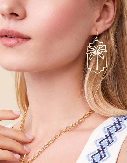 Palm Geo Earrings