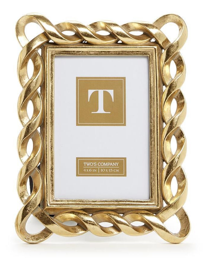 Gold Ribbon Photo Frame