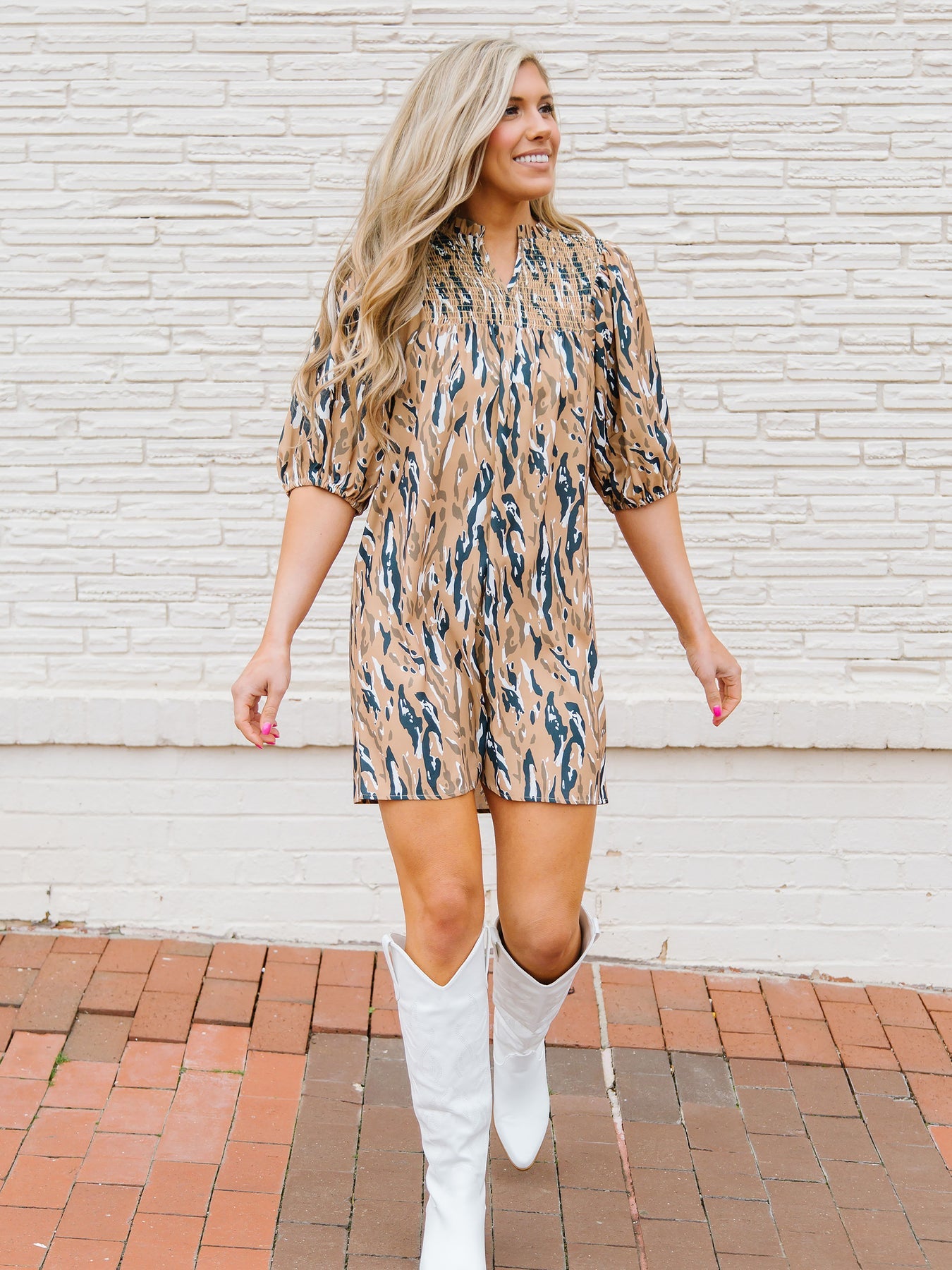 Amelia Dress | Tiger Tail Tan