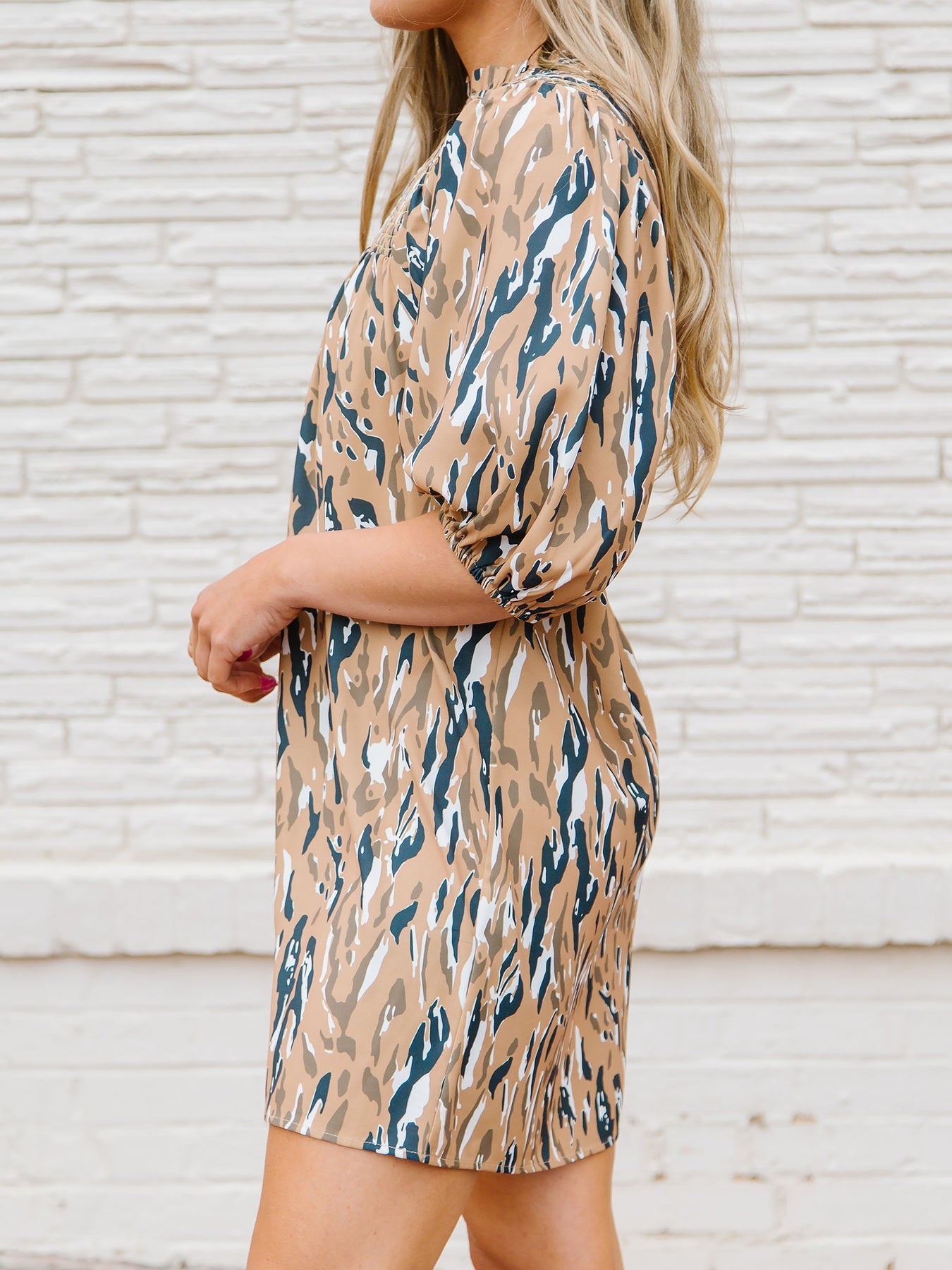 Amelia Dress | Tiger Tail Tan