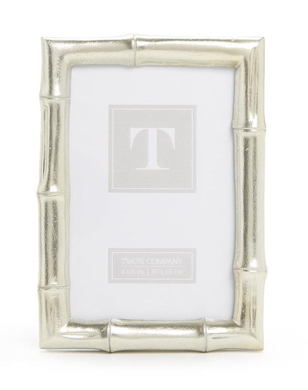 Silver Faux Bamboo Photo Frame