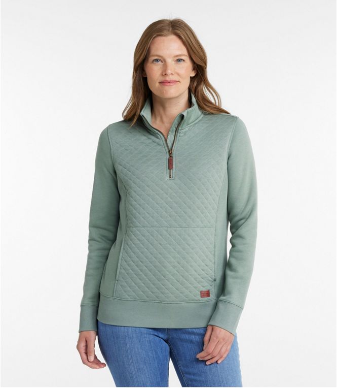 Women's Quilted Quarter-Zip Pullover | L.L. Bean