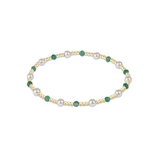 Pearl Sincerity Bracelet | 4mm | Green Onyx | enewton