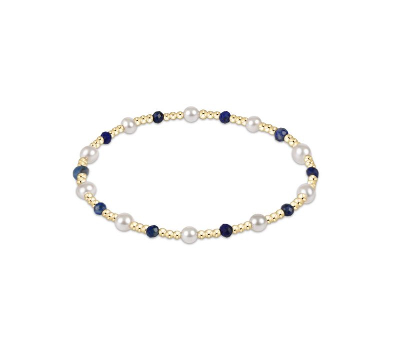 Pearl Sincerity Bracelet | 4mm | Lapis | enewton