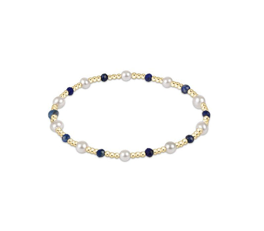 Pearl Sincerity Bracelet | 4mm | Lapis | enewton