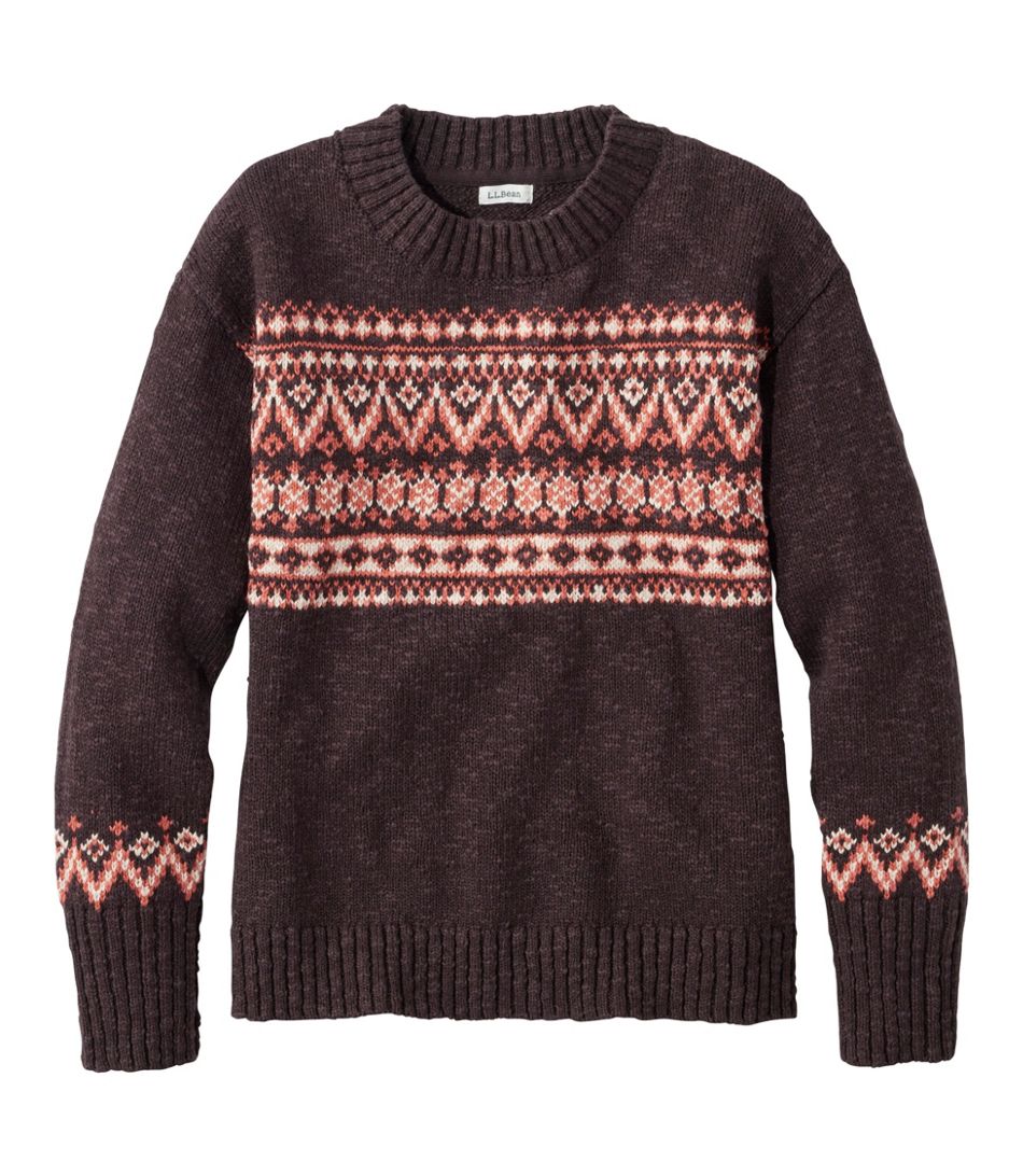 Women's Cotton Ragg Sweater, Crewneck Fair Isle | L.L. Bean