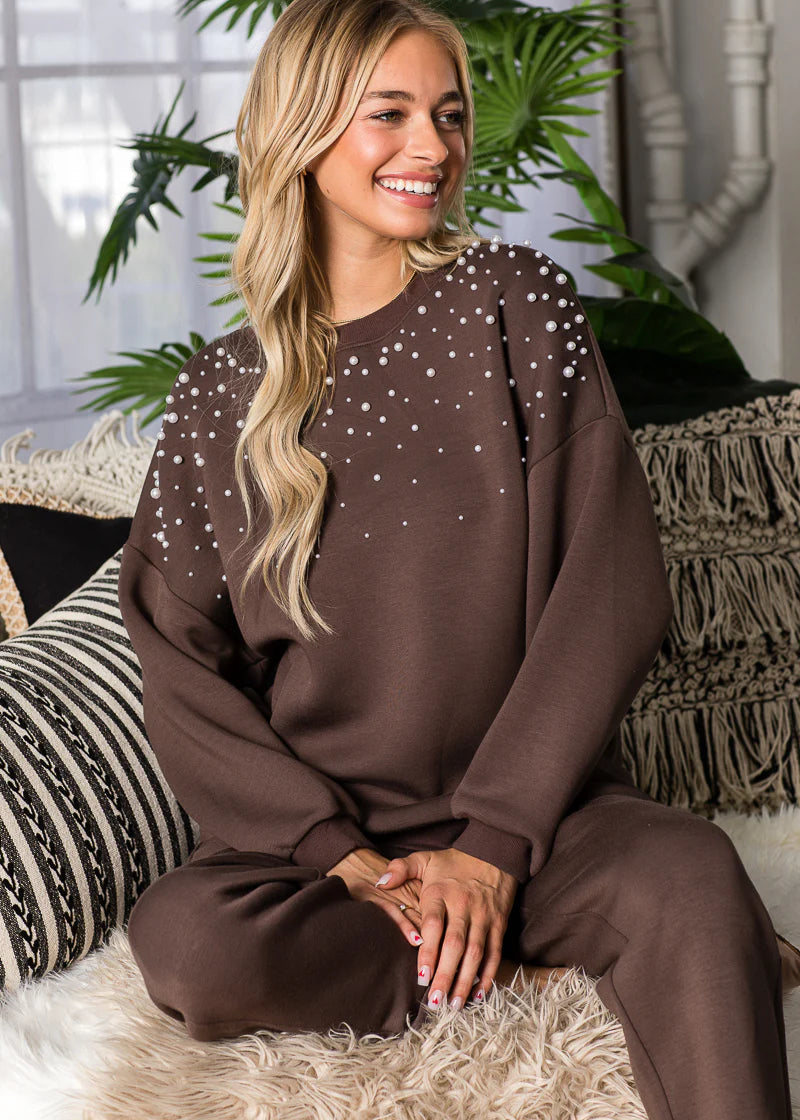 Frenna French Scuba Pearl Top