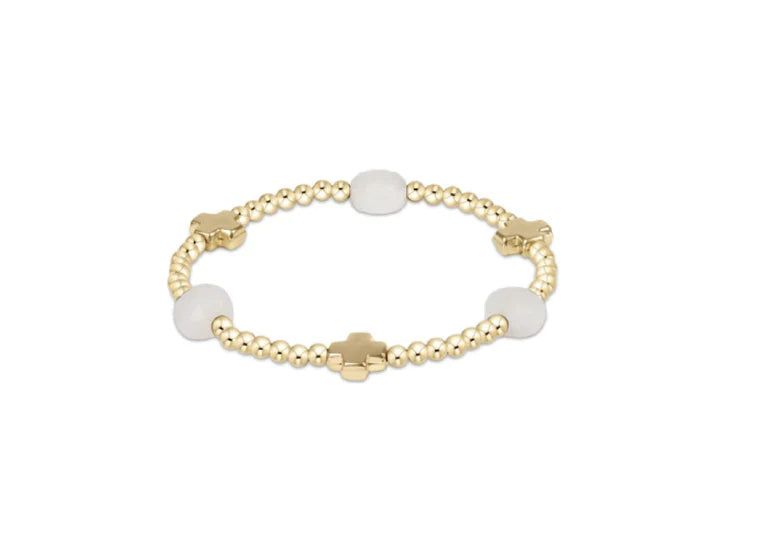 Signature Cross Admire Gold 3mm Bead Bracelet