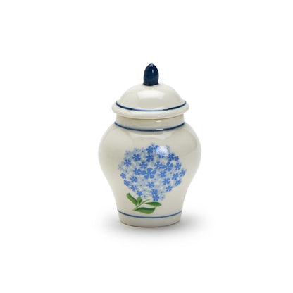 Hydrangea Ginger Jar with 20 Flower Shape Cocktail Picks in Gift Box