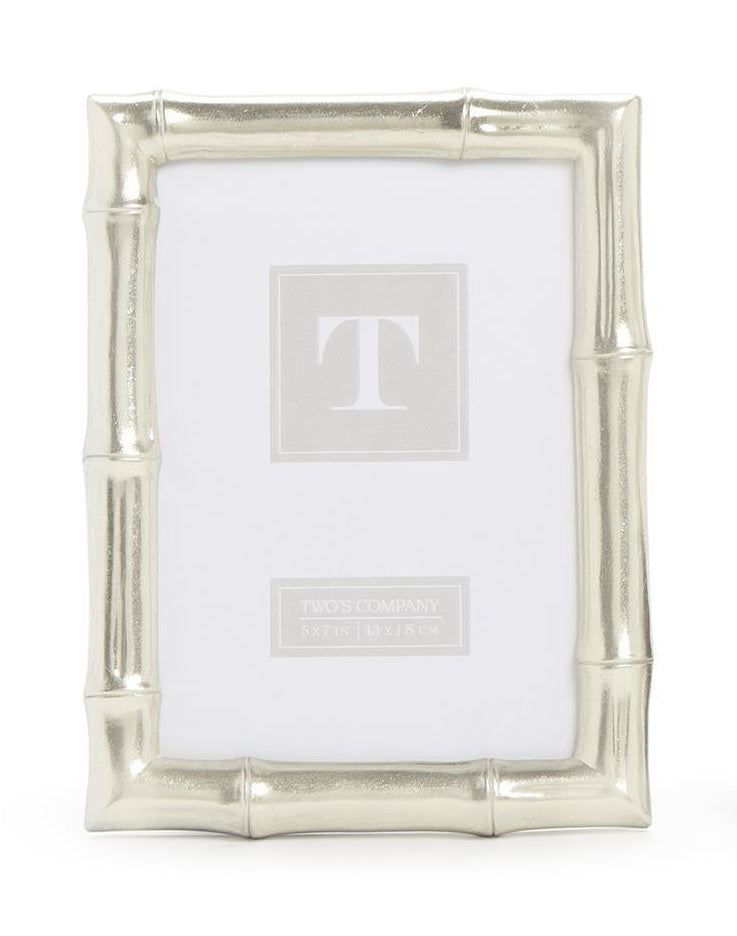Silver Faux Bamboo Photo Frame