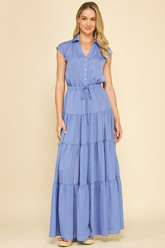 Button Bliss Maxi Dress