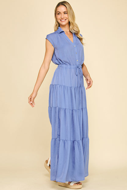 Button Bliss Maxi Dress