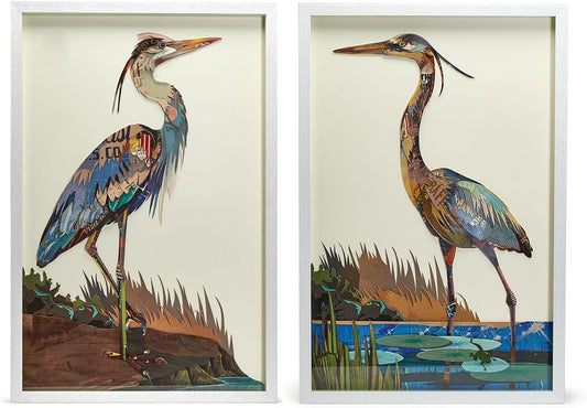 Crane Paper Collage Wall Art | Two's Company