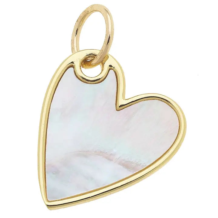 Heart Charm in Mother of Pearl