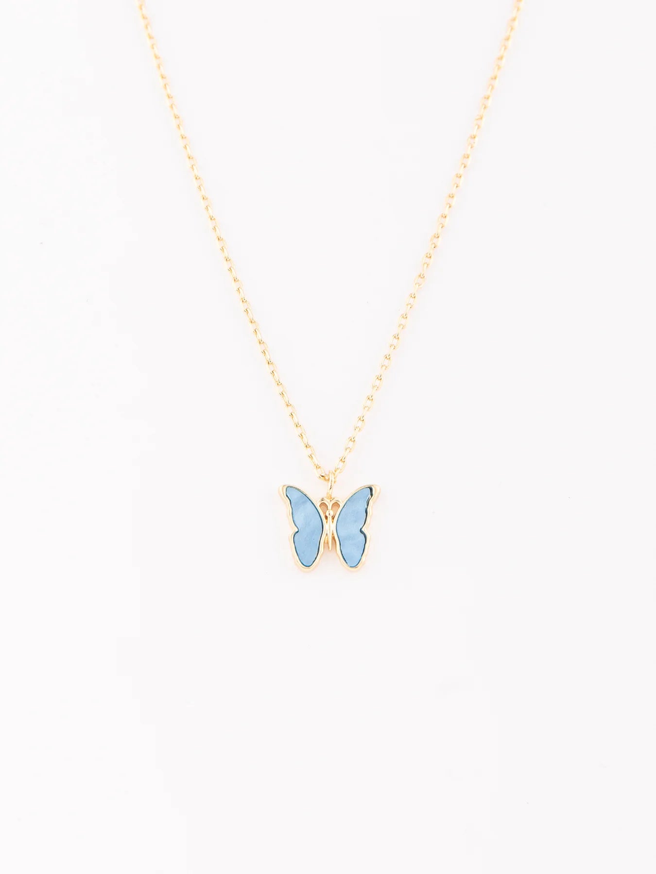 MM Girl Necklace - Blue Butterfly | Michelle McDowell