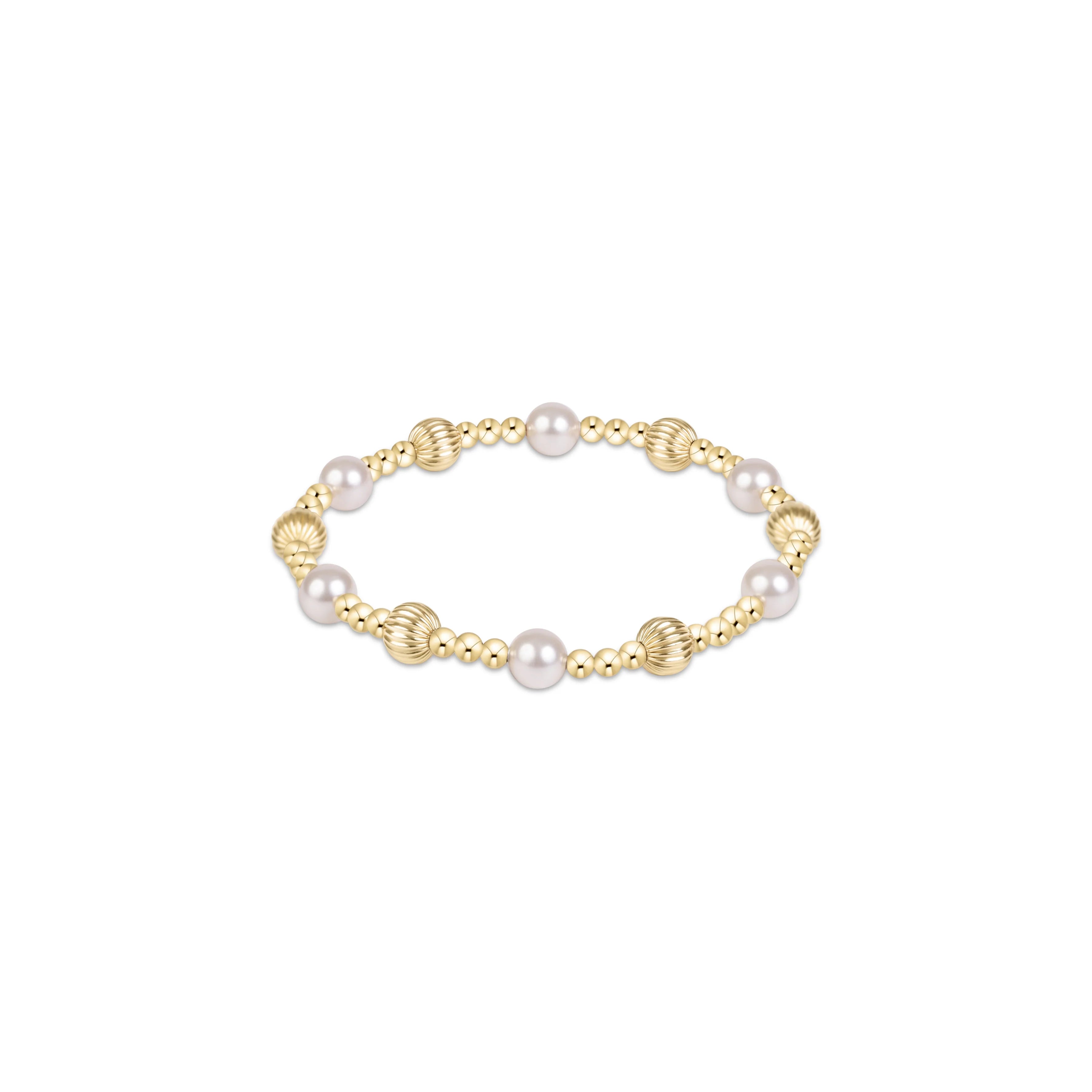 Dignity Sincerity Gold 5mm Pearl Bracelet