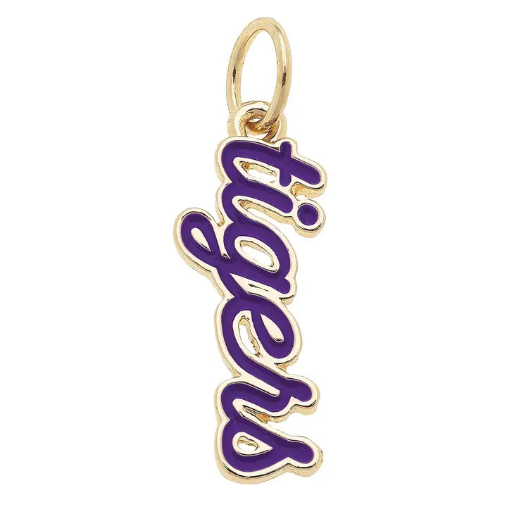 Clemson Tigers Enamel Script Charm