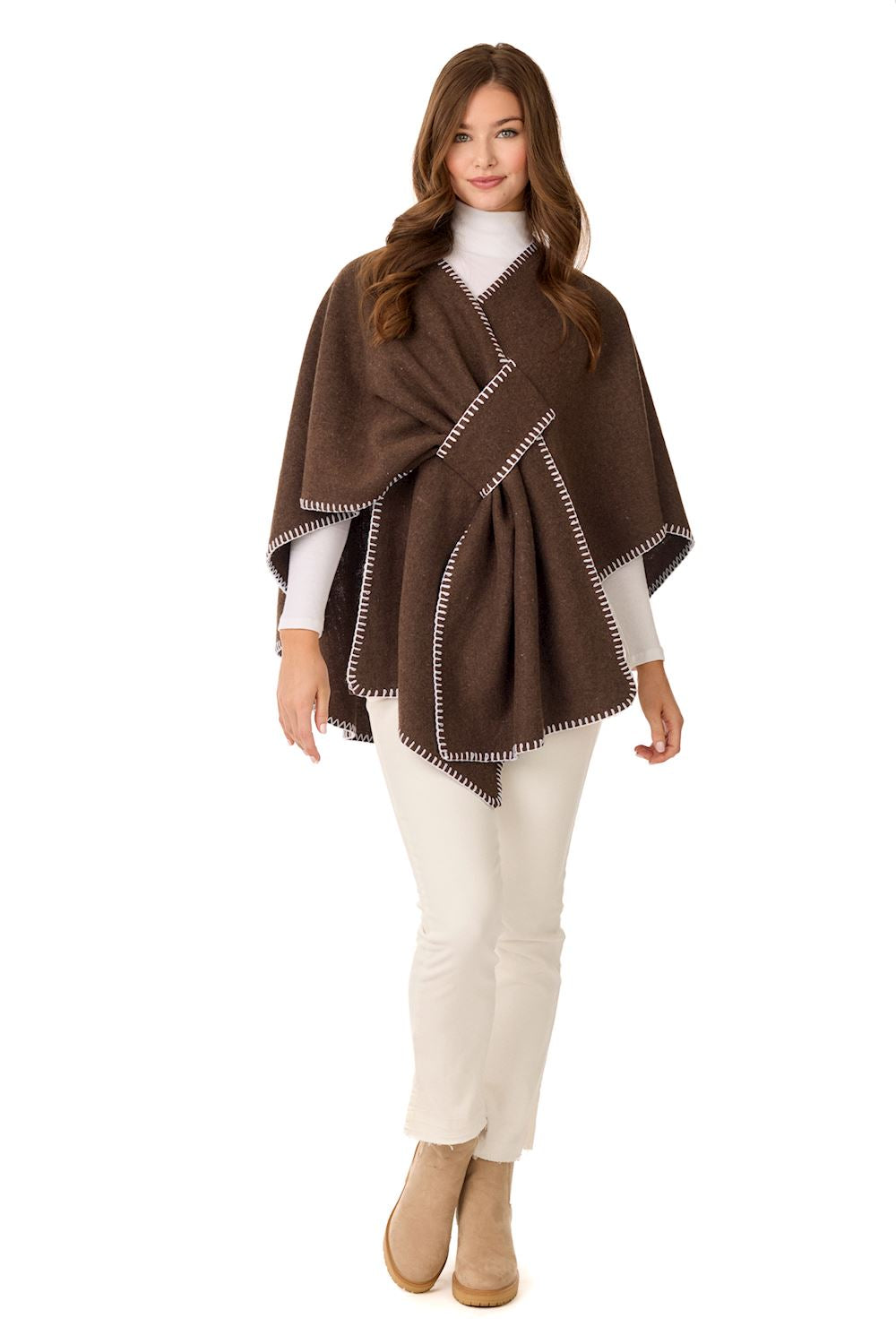 Hayword Blanket Stitch Poncho