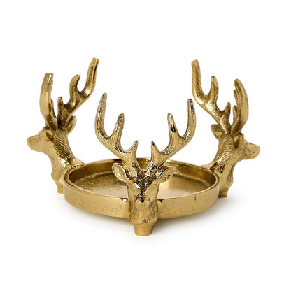 Gold Stag Bottle Coaster/Pillar Candleholder