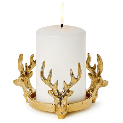 Gold Stag Bottle Coaster/Pillar Candleholder