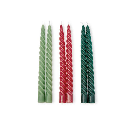 Set of 2 Twist Taper Candles