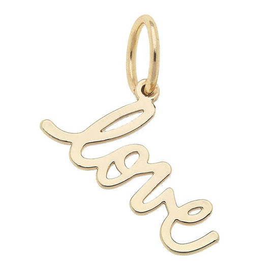 Love Cursive Script Charm