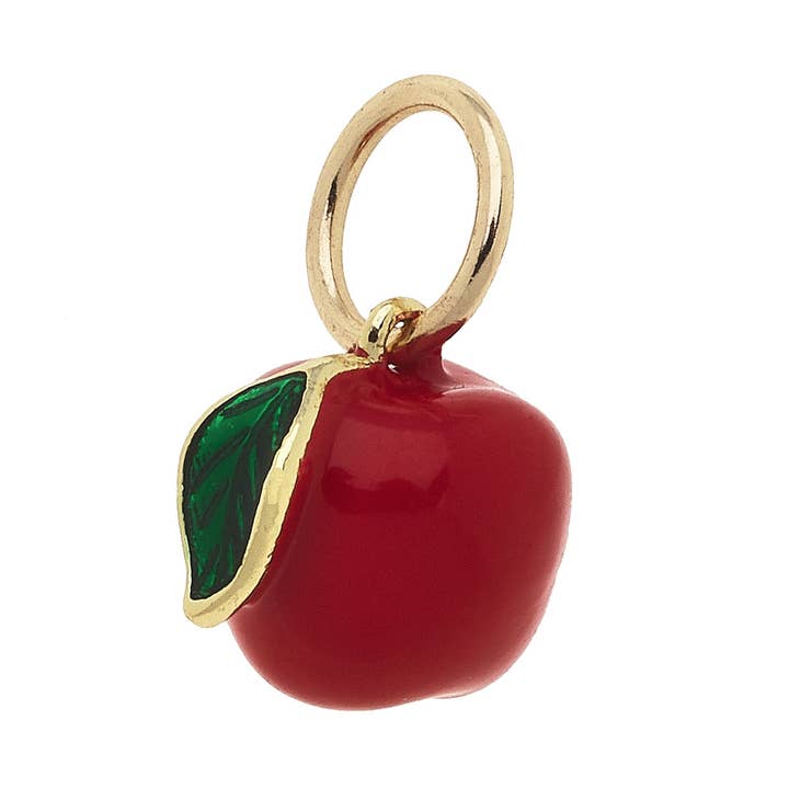 Apple Enamel Charm