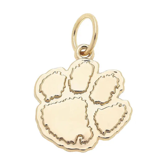 Clemson Tigers Shiny Gold Logo Charm