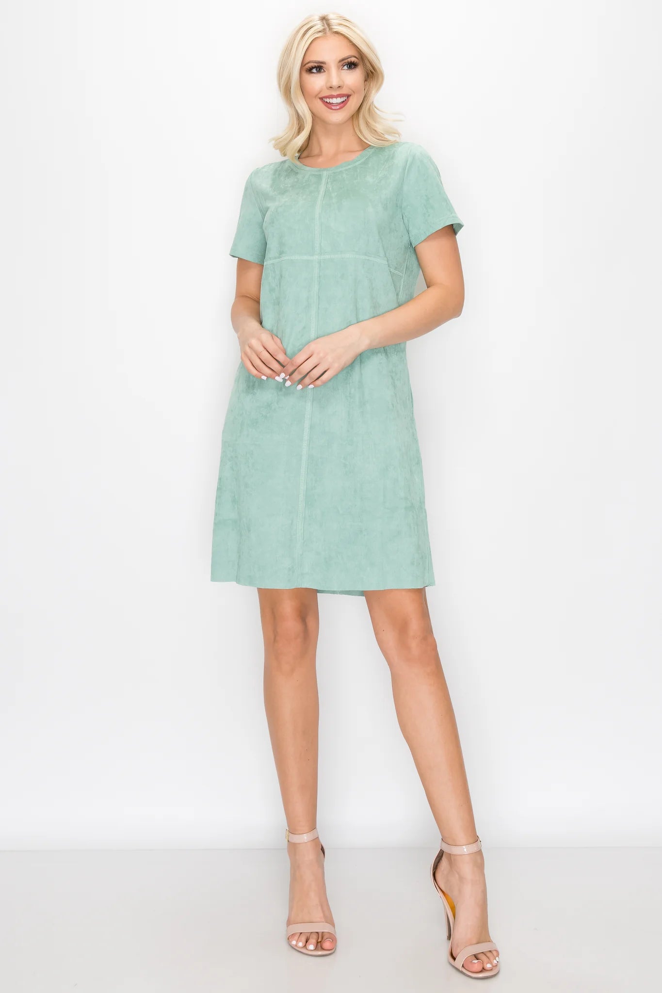 Audrey Round Neck Dress | Short Sleeve