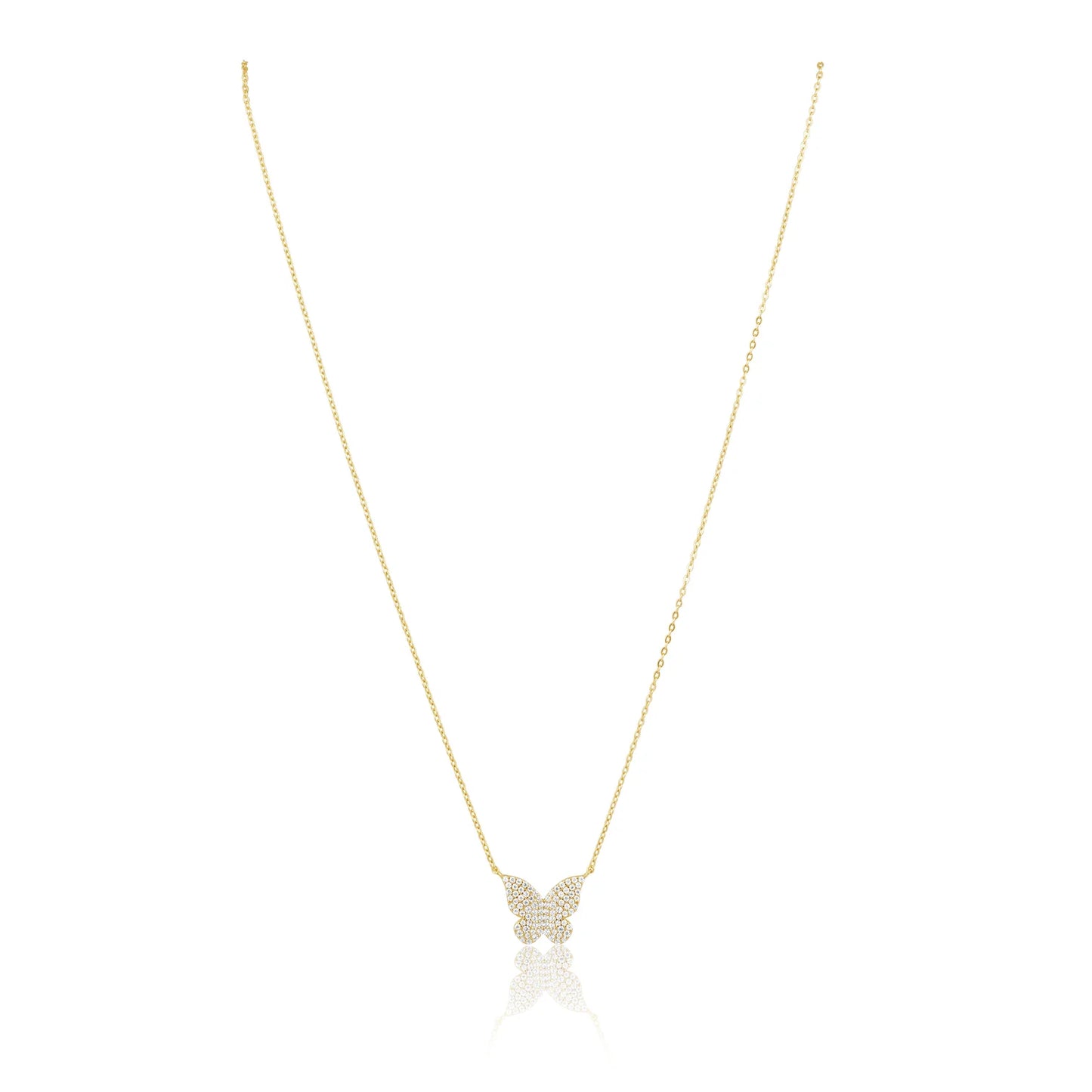 Elsie Pave Butterfly Necklace