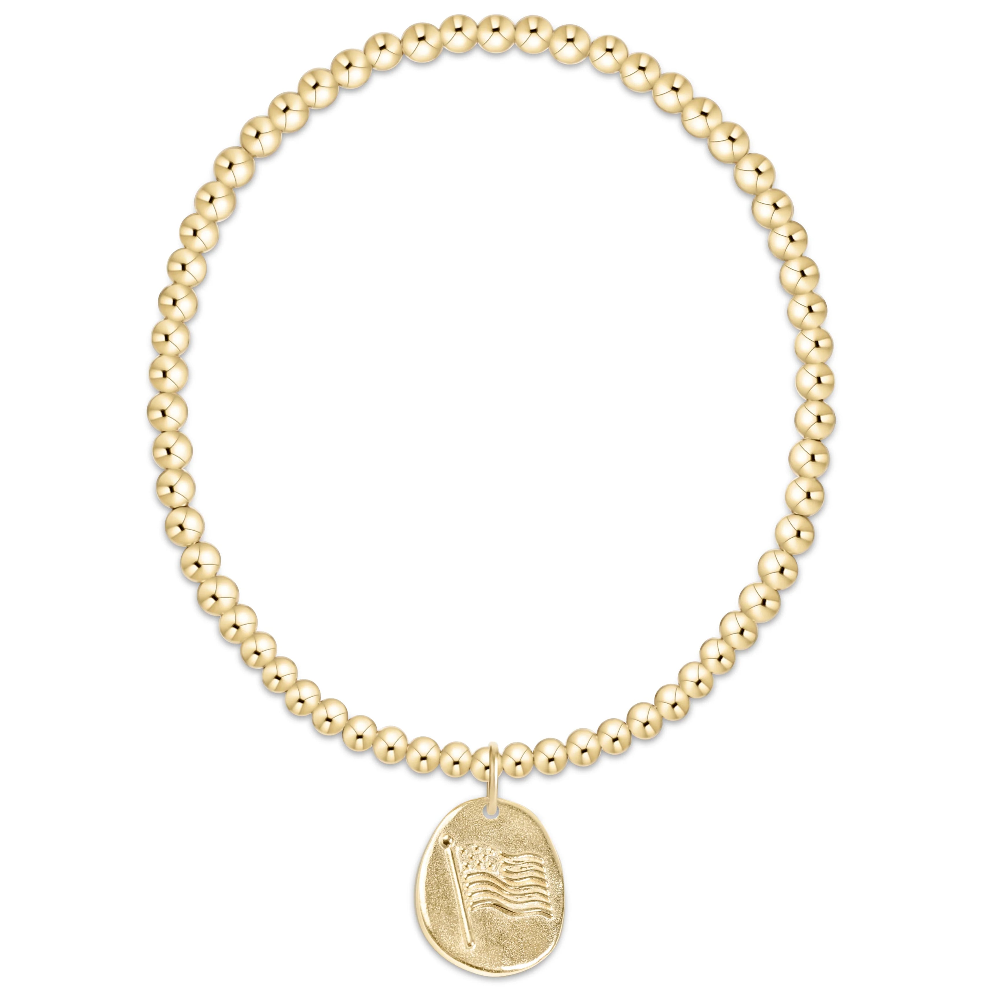 Classic Gold 3mm Bracelet – Inspire America Gold Disc