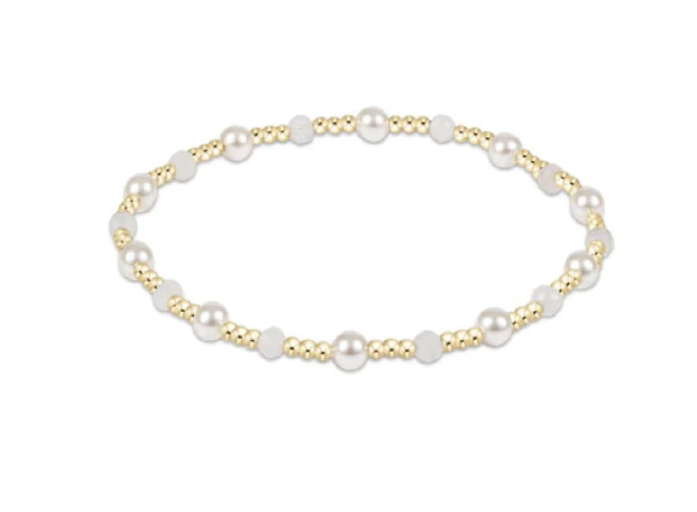 Pearl Sincerity Pattern 4mm Bead Bracelet