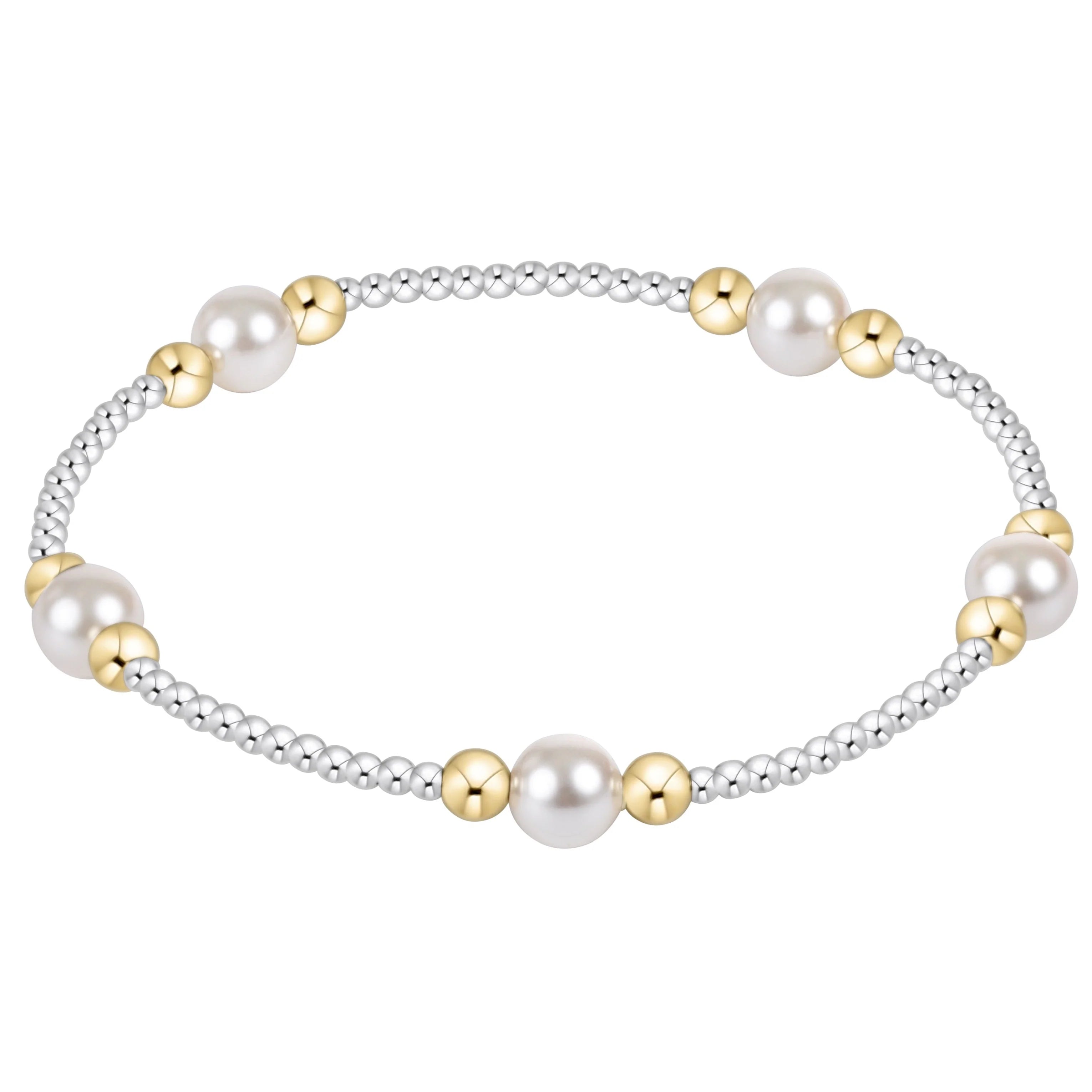 Purpose Pearl 5mm Mixed Metal Bracelet