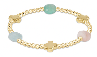 Signature Cross Admire Gold 3mm Bead Bracelet | Hot Mess