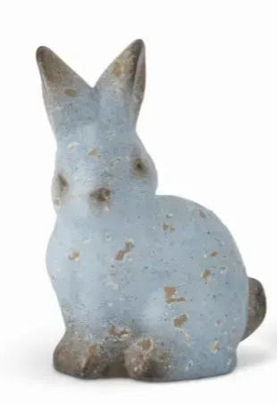 Weathered Blue Terracotta Bunny