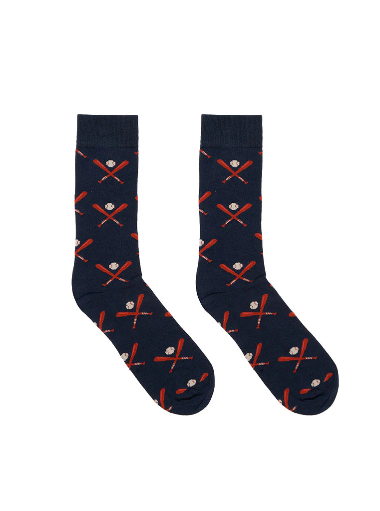 Baseball Bamboo Crew Socks