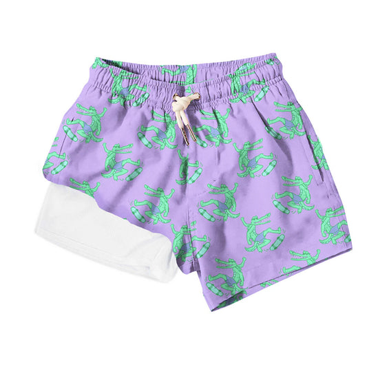 Boys' Bermies Croc Ollie Swim Trunks