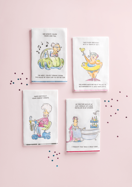 Glitter Birthday Tea Towel