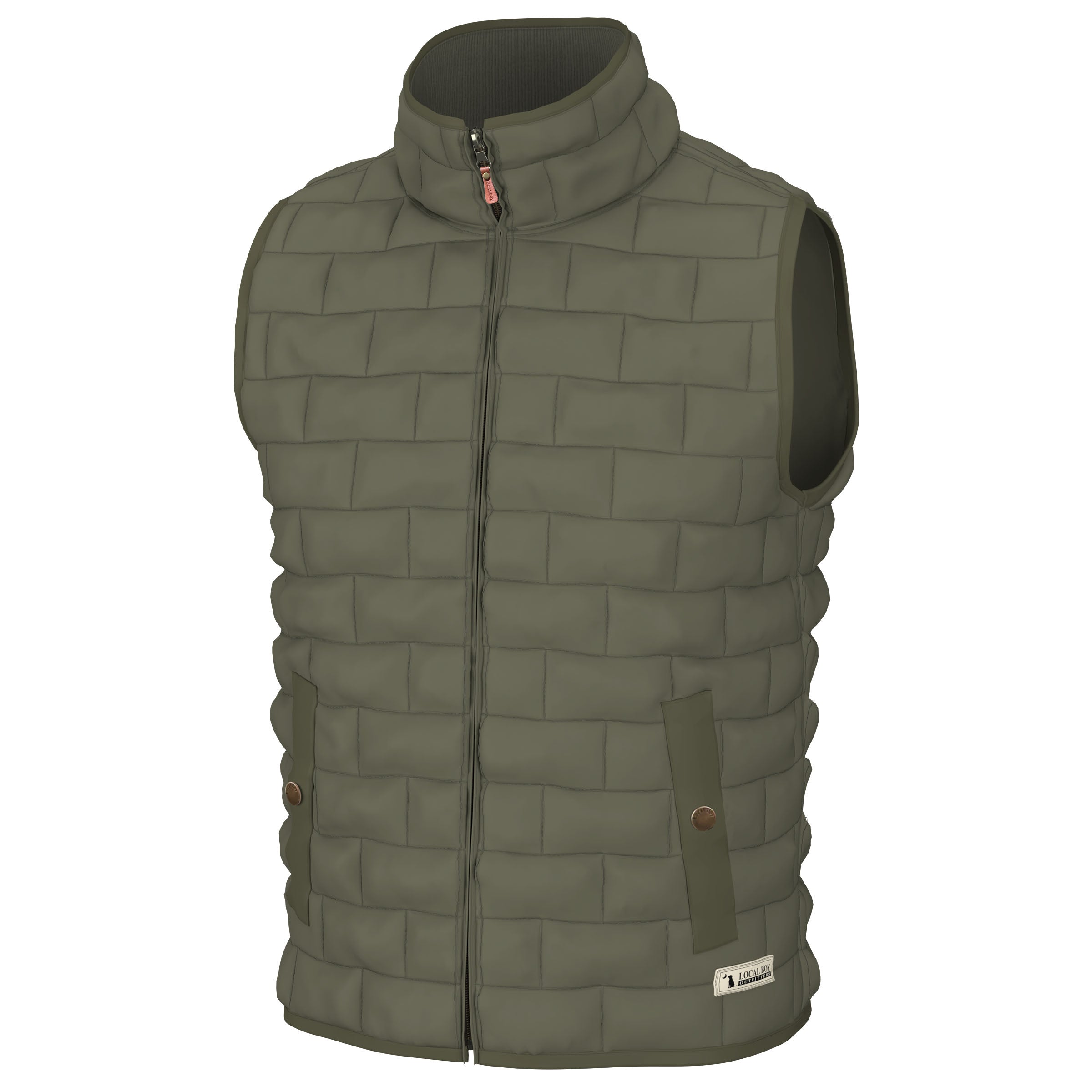 Brick Quilted Vest | Local Boy