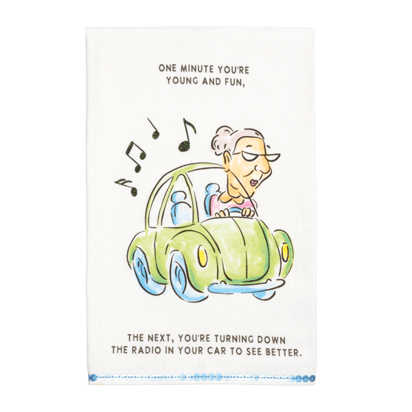 Glitter Birthday Tea Towel