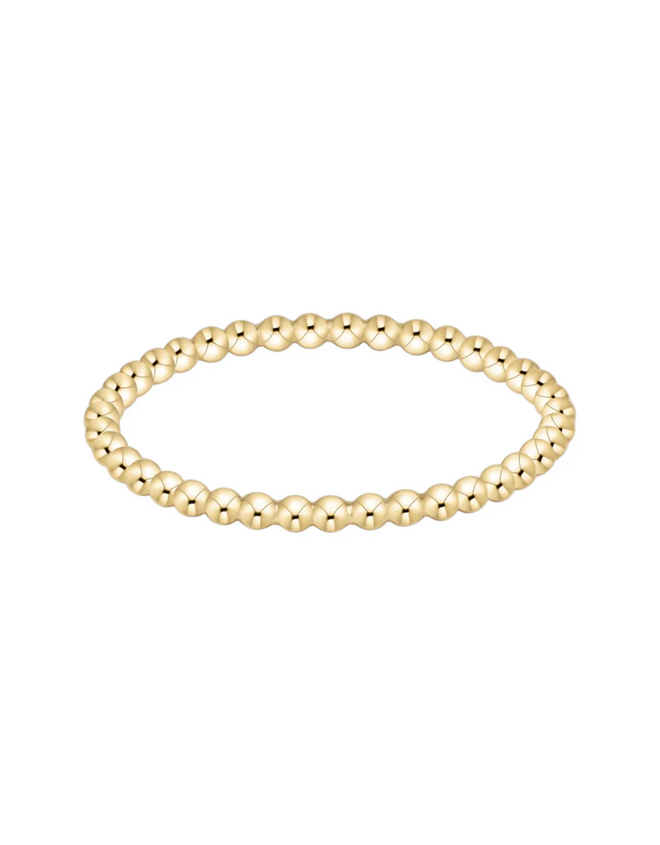 Classic Gold 1.5mm Bead Ring | enewton