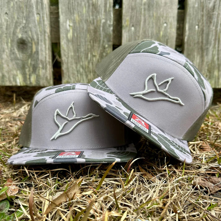 Combat Waterfowl 7-Panel Marsh Duck Camo Icon Hat