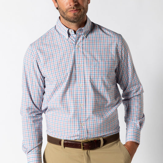 Performance Poplin Sport Shirt | Trent Plaid