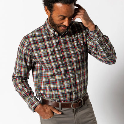 Cotton Twill Sport Shirt | Baley Plaid